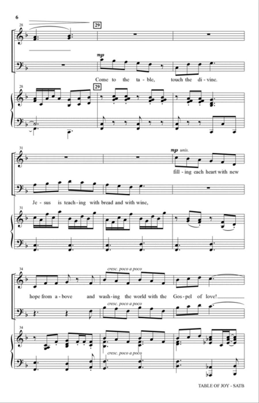 Table Of Joy 4-Part scores gallery preview page 4