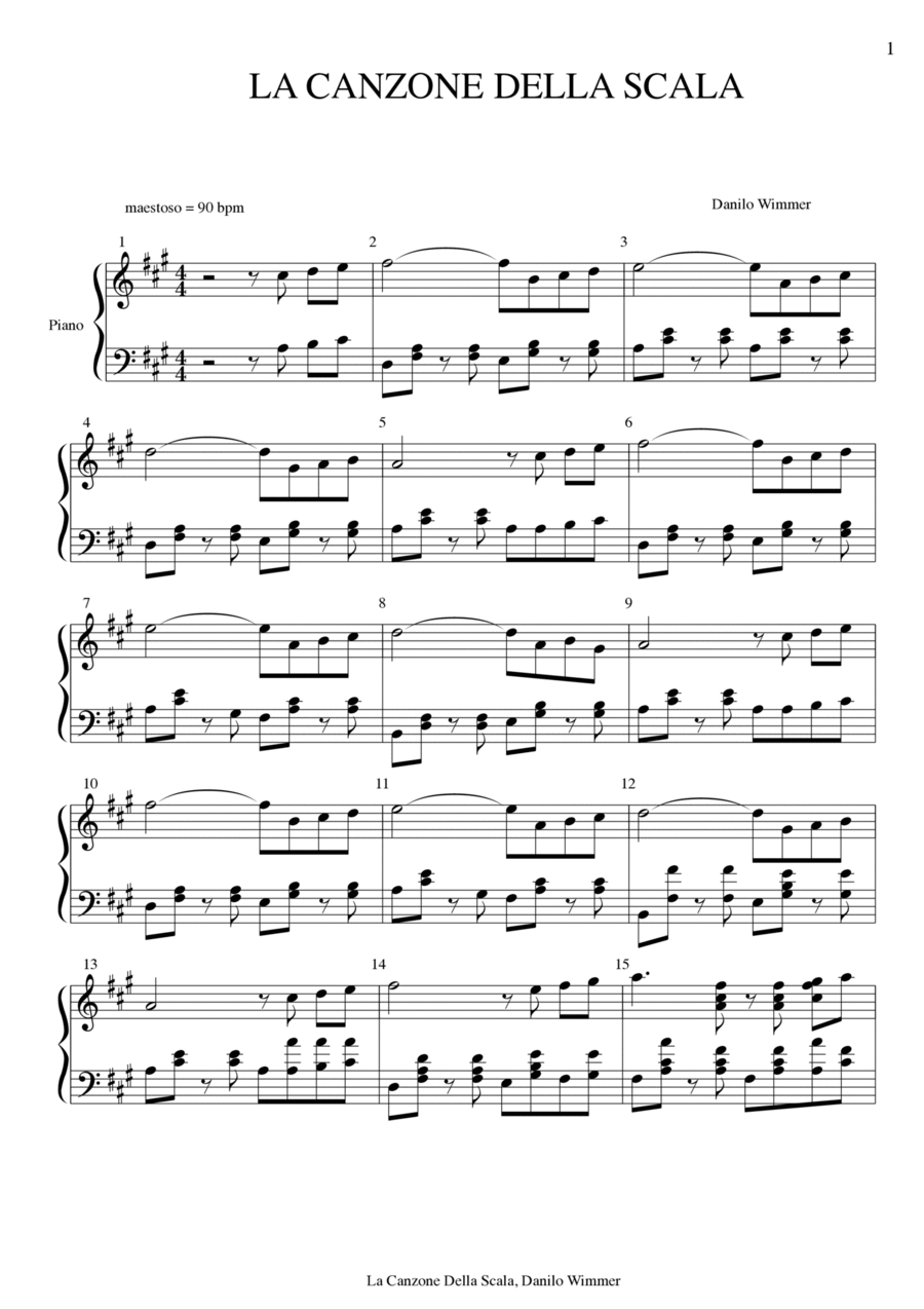 La Canzone Della Scala Piano Method scores gallery preview page 1