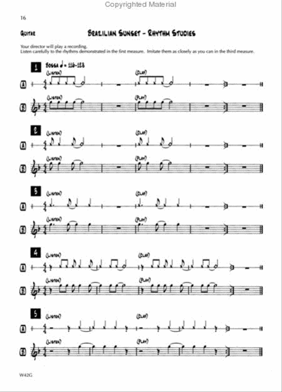 Standard of Excellence First Jazz Performance-Guitar 1&2 Concert Band scores gallery preview page 4
