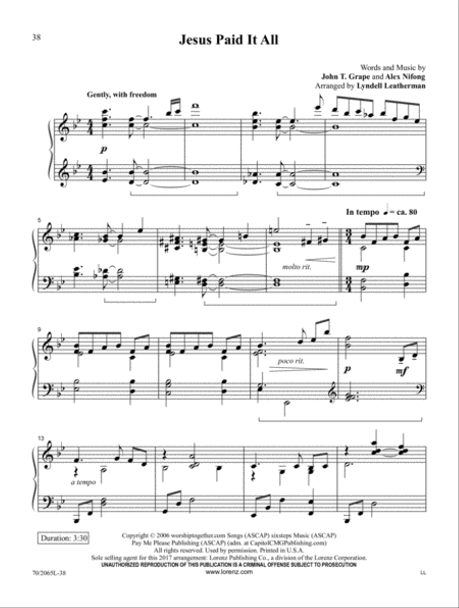 Lord of All Creation Piano Solo scores gallery preview page 19