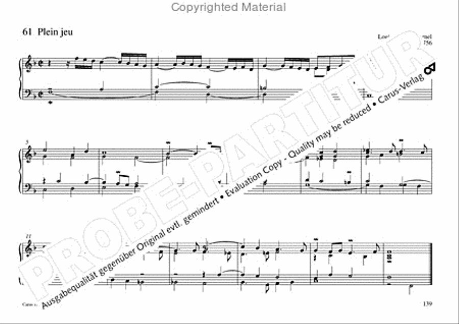 Freiburger Orgelbuch: Stammteil Organ Solo scores gallery preview page 140