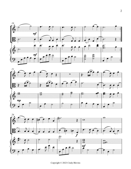 America, the Beautiful, for Violin, Viola and Piano image number null