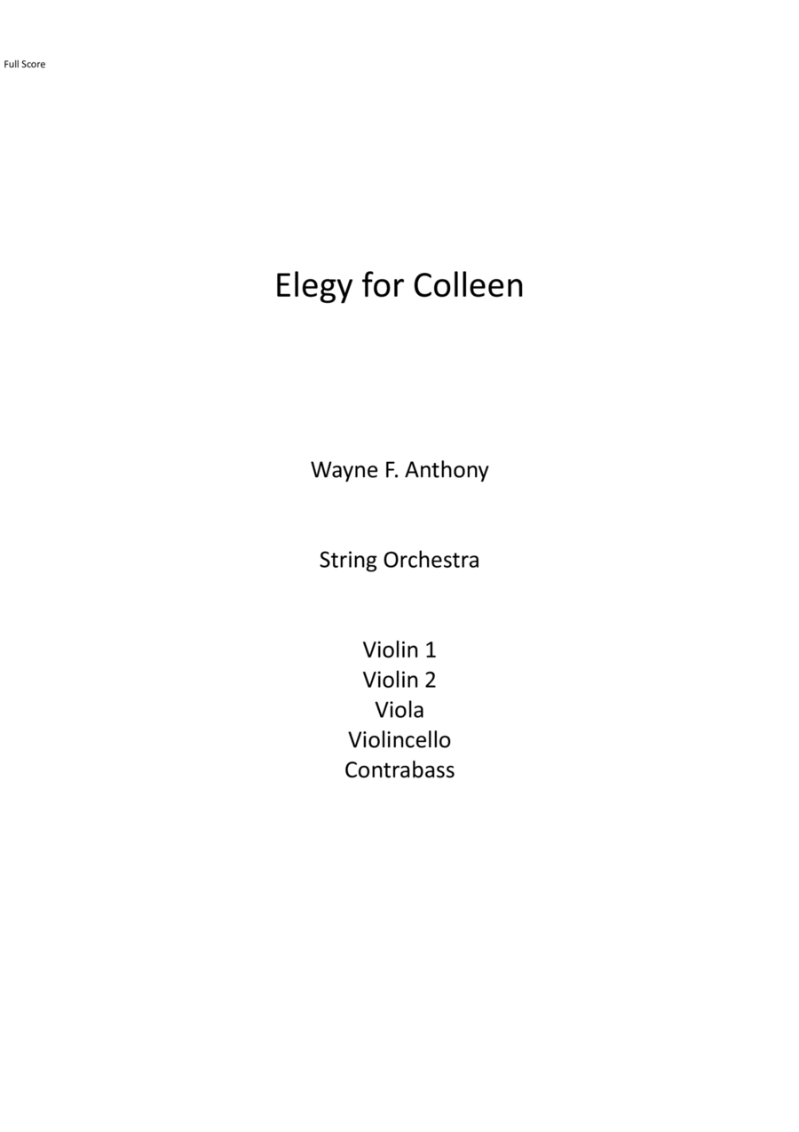 Elegy for Colleen Set of Parts scores gallery preview page 1