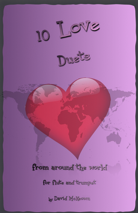 Book cover for 10 Love Duets for Flute and Trumpet