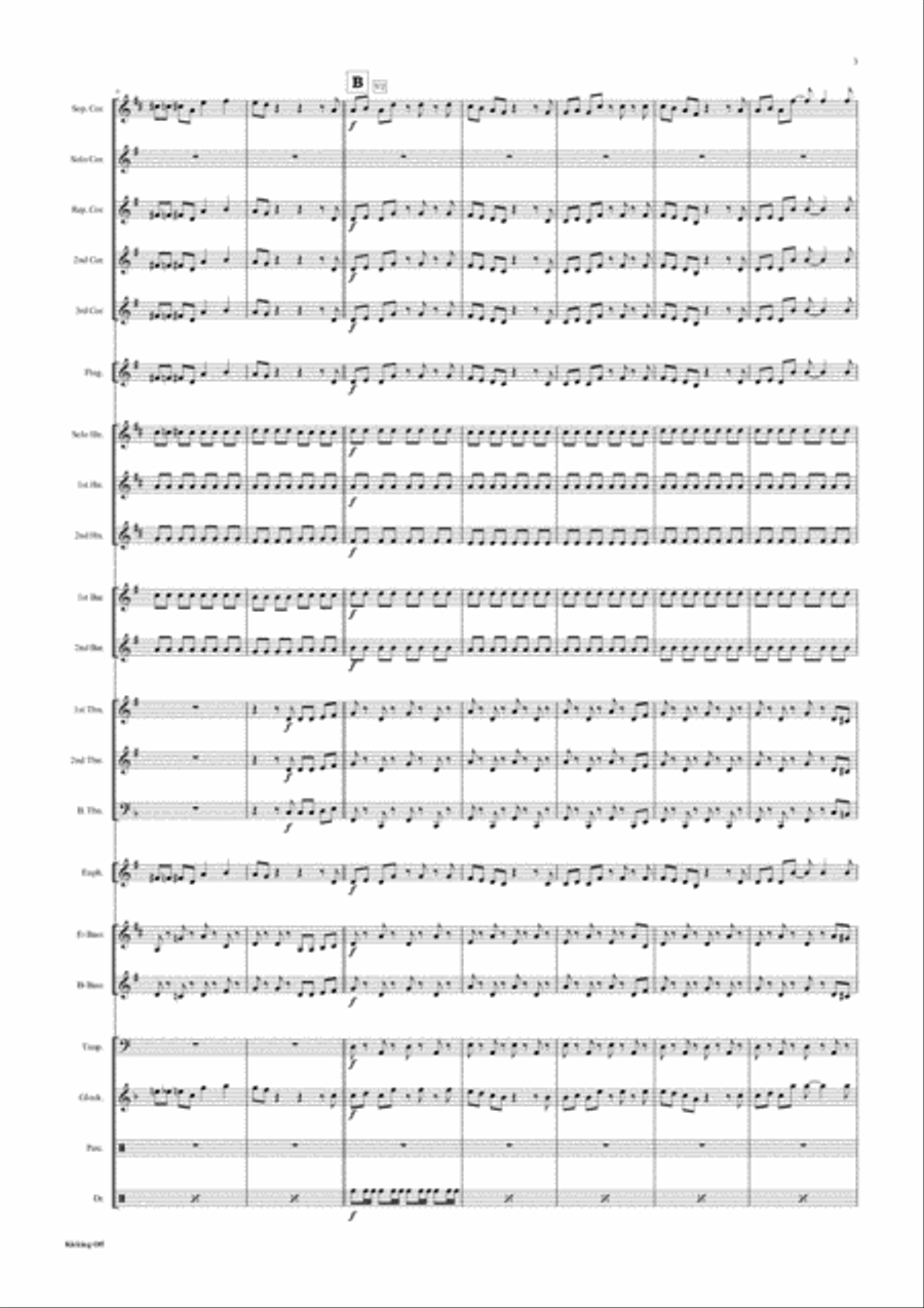 KICKING OFF Brass Ensemble scores gallery preview page 3