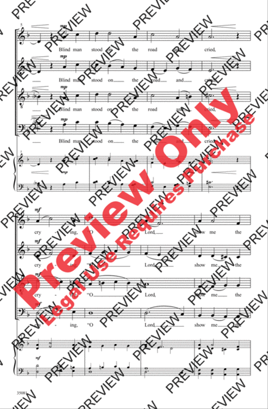 Blind Man 4-Part scores gallery preview page 3