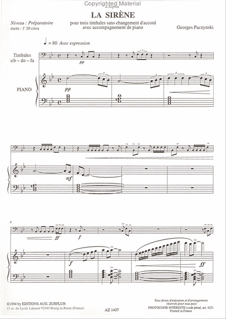 La Sirène La Sirène Percussion scores gallery preview page 2