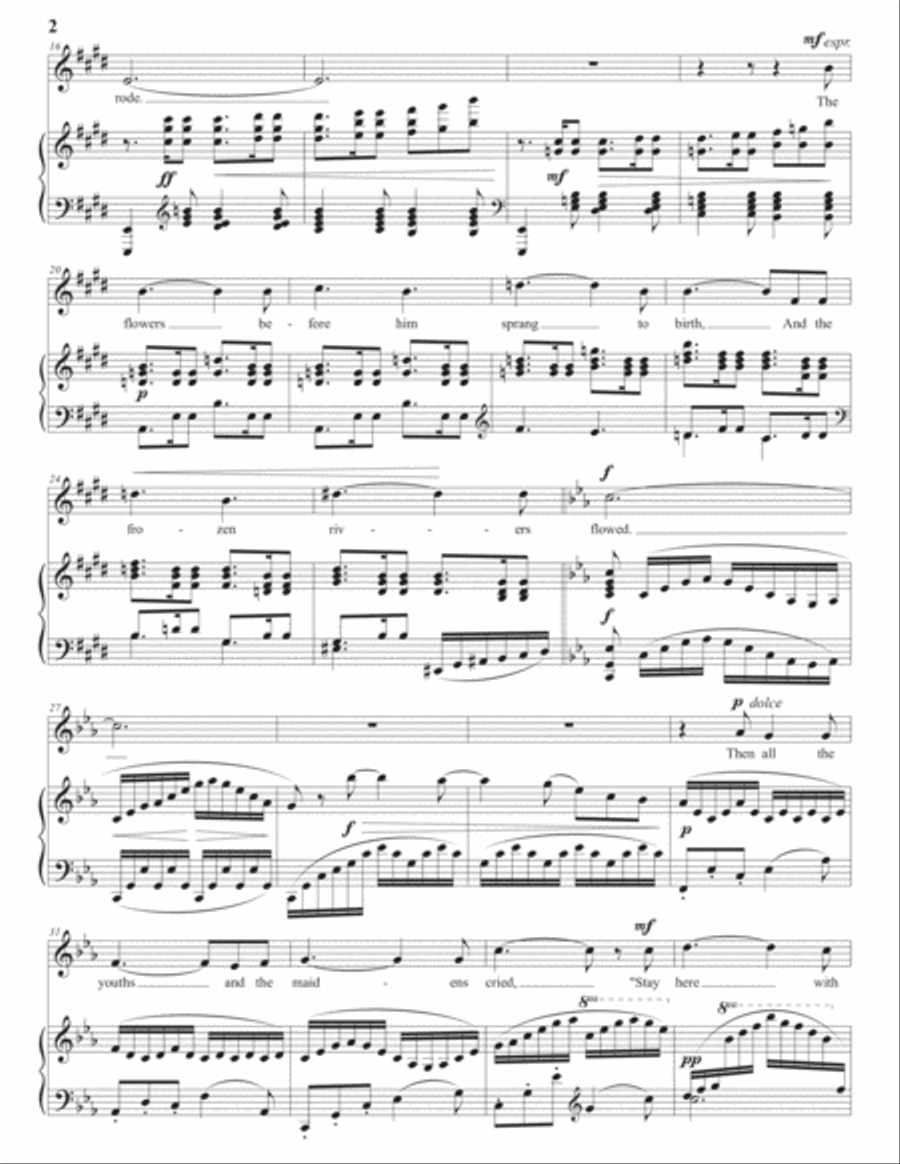 BRIDGE: Love went a-riding (transposed to E major) Voice scores gallery preview page 3