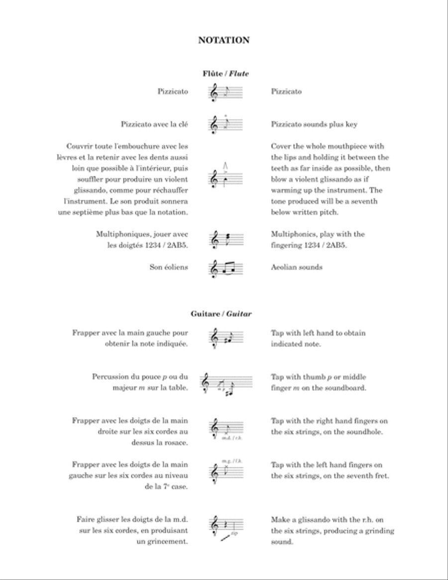 Quatre légendes (fl. / guit.) Flute scores gallery preview page 3