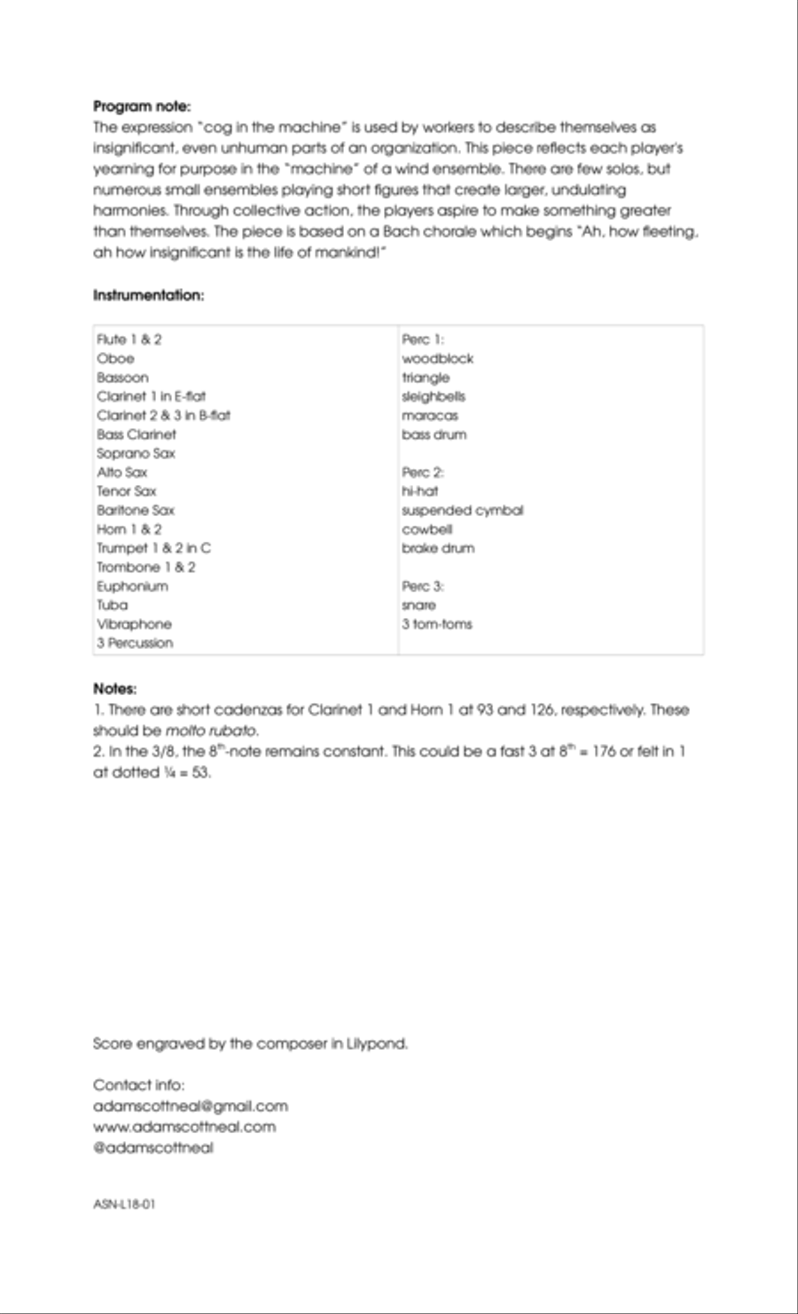 cogs in the machine Concert Band scores gallery preview page 4