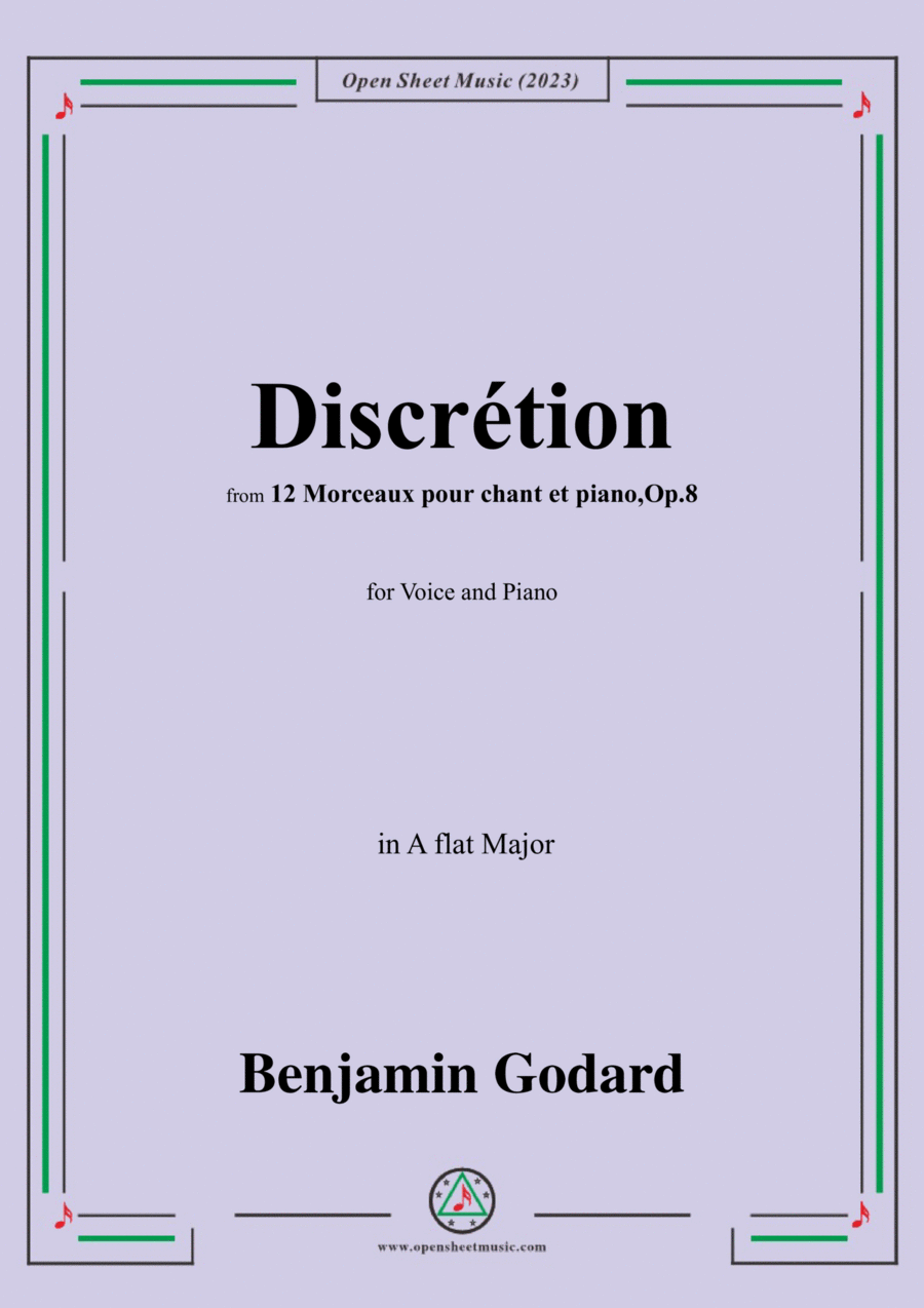 B. Godard-Discrétion,in A flat Major,Op.8 No.4 Voice scores gallery preview page 1