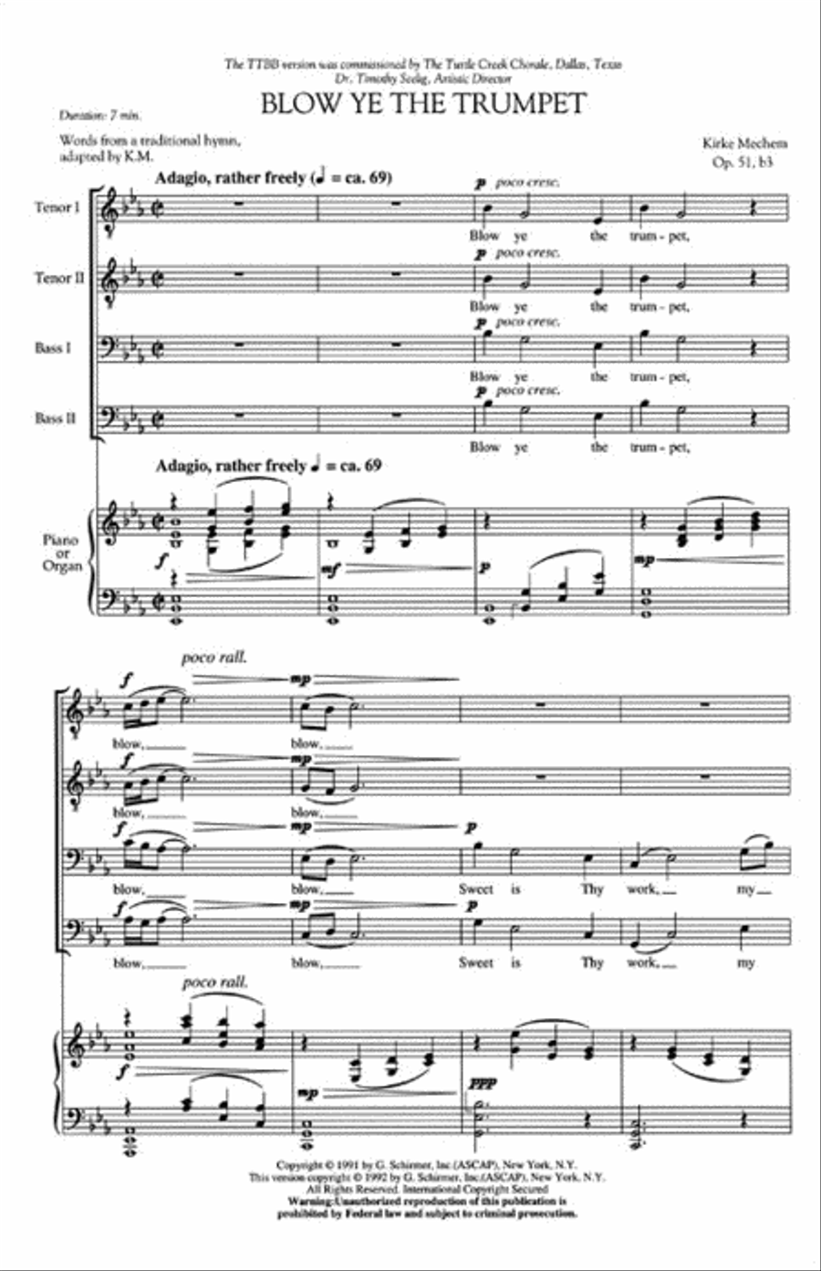 Blow Ye the Trumpet Blow Ye the Trumpet TTBB scores gallery preview page 2