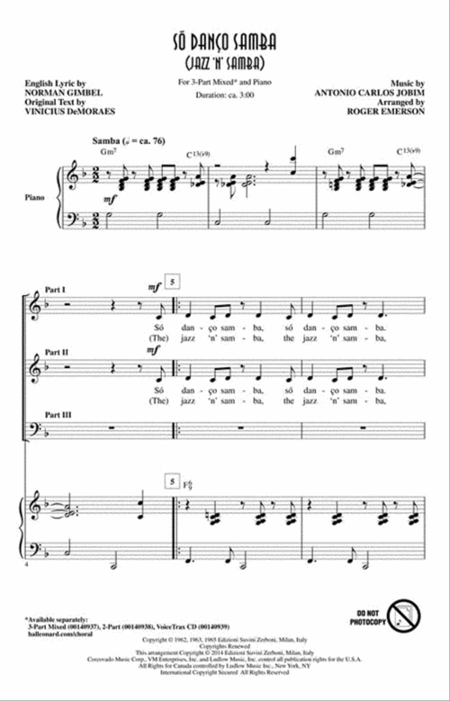 So Danco Samba (Jazz 'N' Samba) 3-Part scores gallery preview page 2