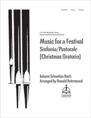 Book cover for Music for a Festival: Sinfonia / Pastorale (Full Score)