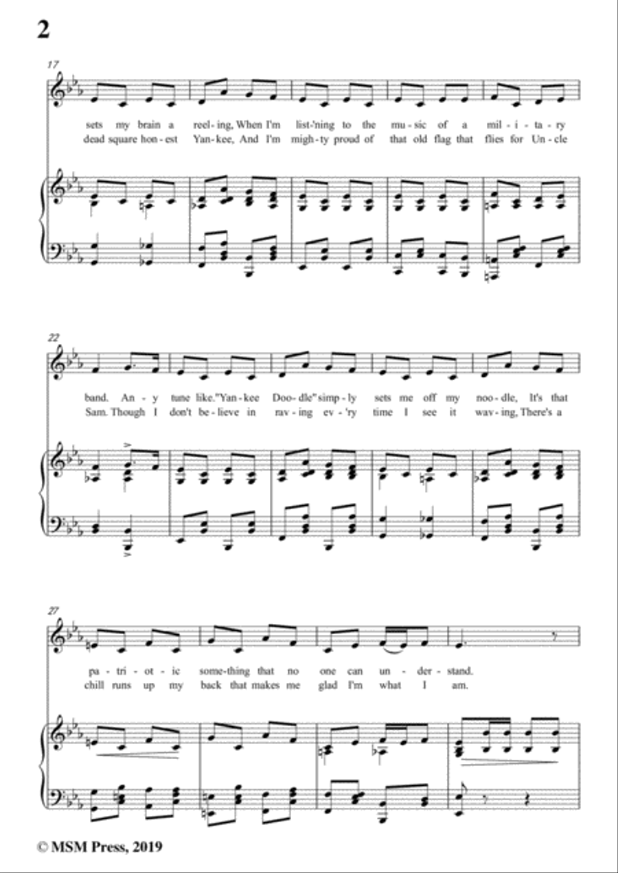 George M. Cohan-You're A Grand Old Rag,in E flat Major,for Voice&Piano Voice scores gallery preview page 4