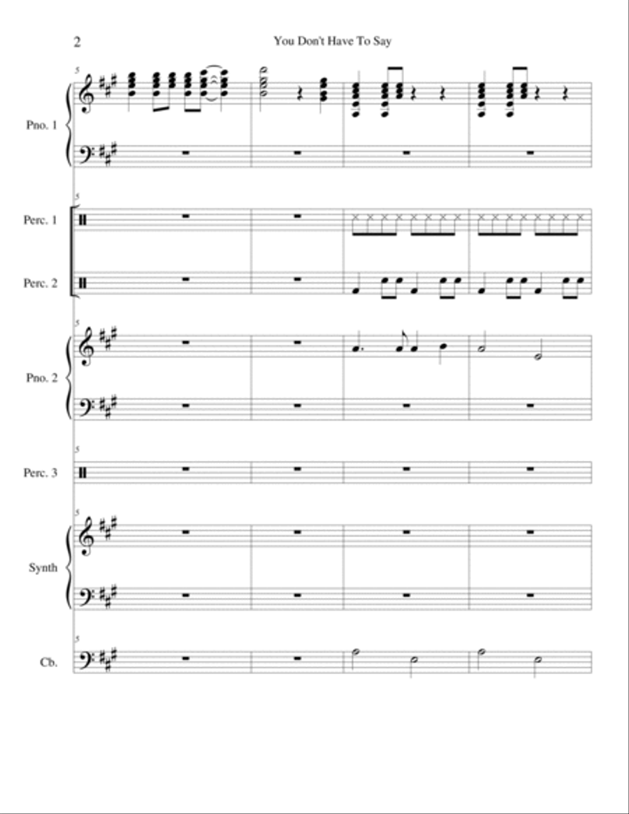 You Don't Have To Say School and Community scores gallery preview page 2