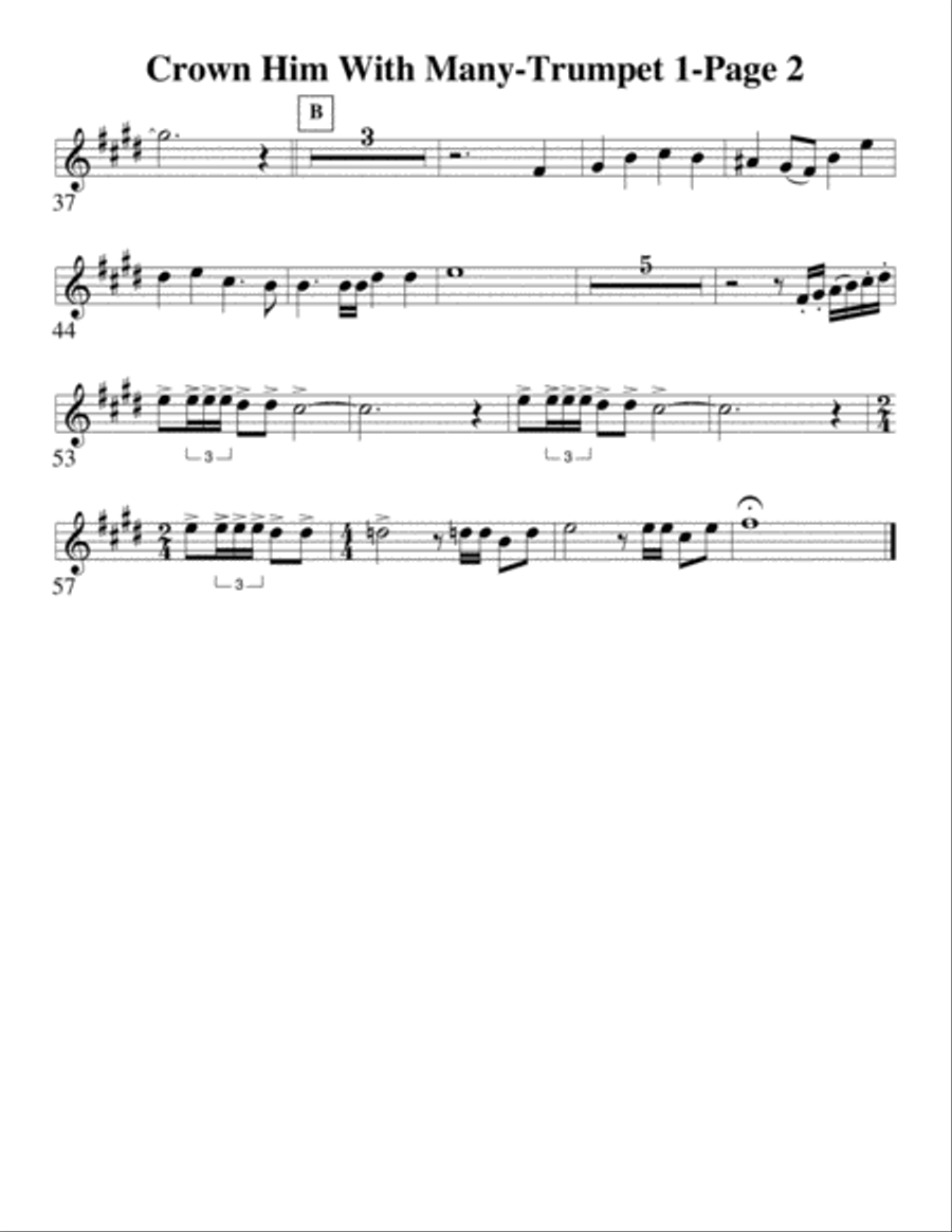 Crown Him With Many Crowns for Brass Quintet Brass Quintet scores gallery preview page 6