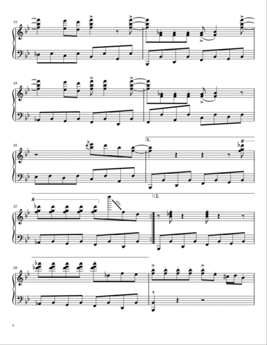 Johnny B. Goode Johnny B. Goode Piano Solo scores gallery preview page 4