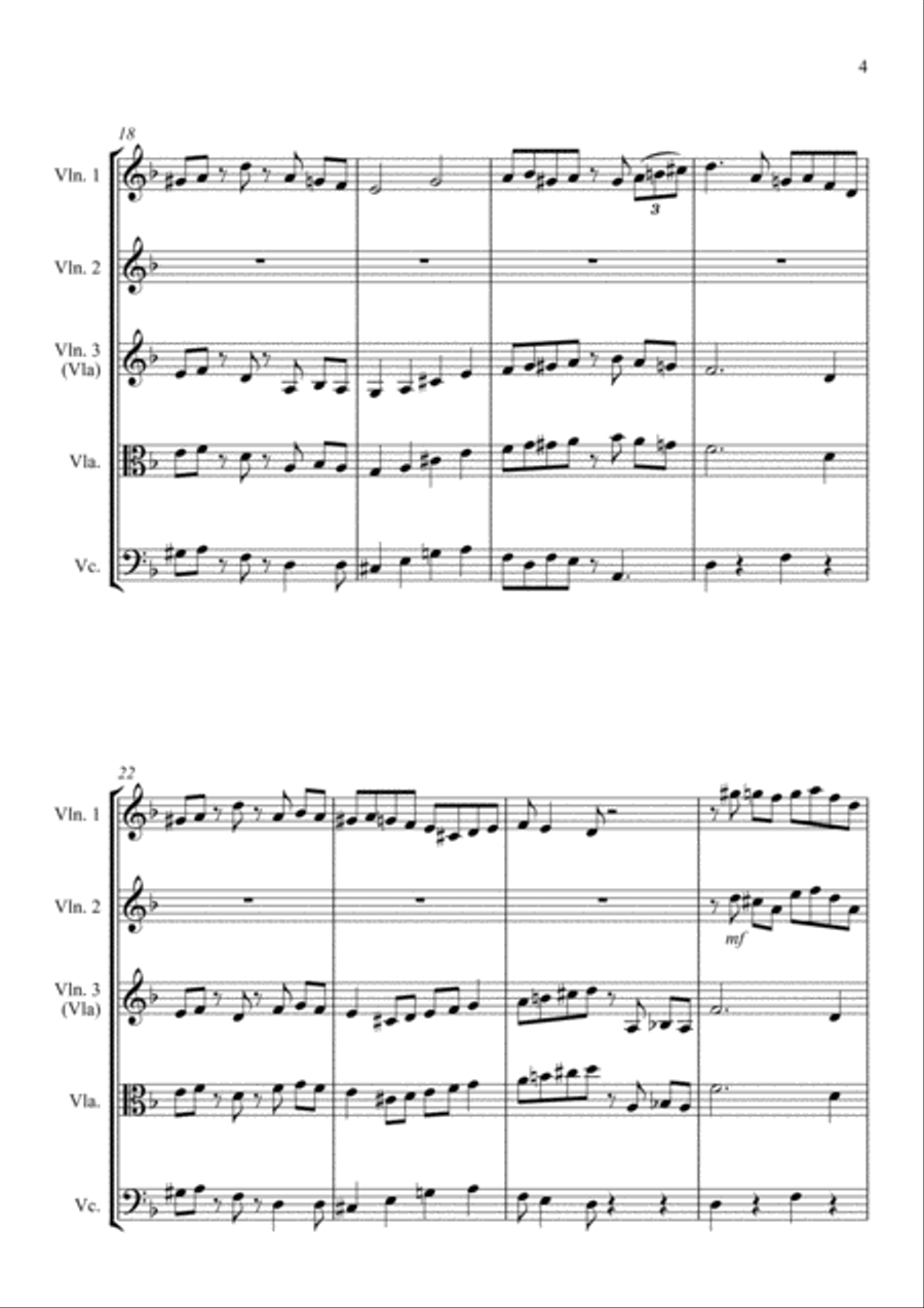 Suave - for String Quartet String Quartet scores gallery preview page 5