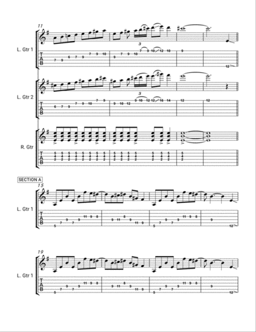 Cassiopeia Electric Guitar scores gallery preview page 3