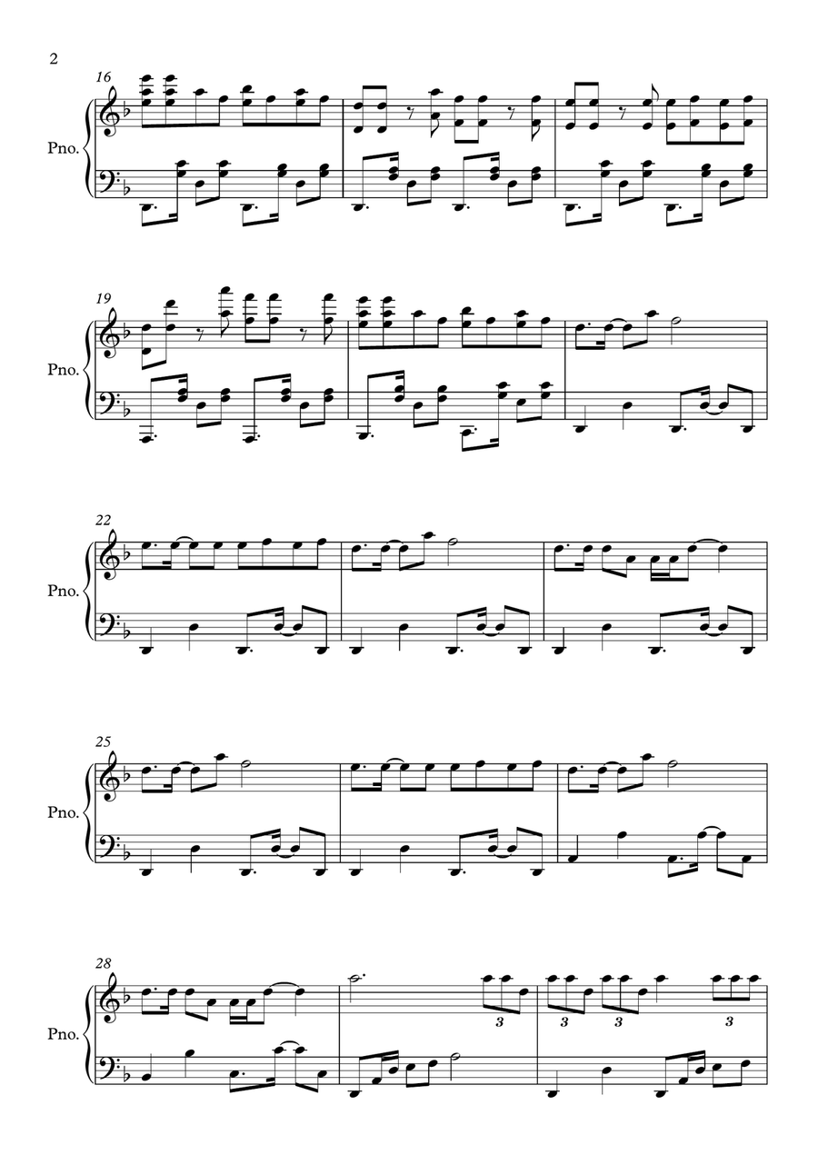 Idol Idol Piano Solo scores gallery preview page 2