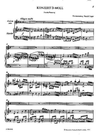 Violin Concerto in D minor MWV O 3