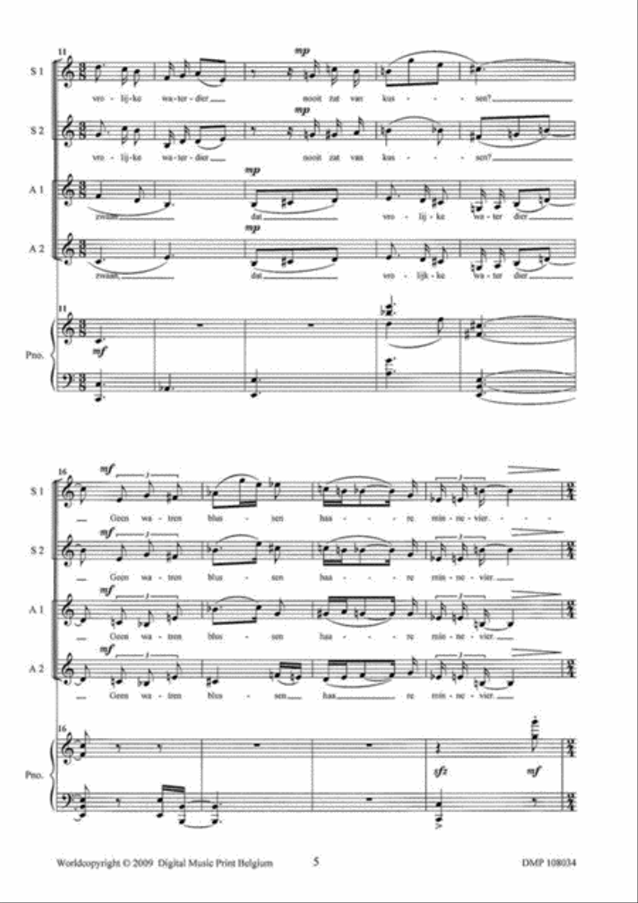 Reizang Van Joffers Reizang Van Joffers Unison Choir scores gallery preview page 4