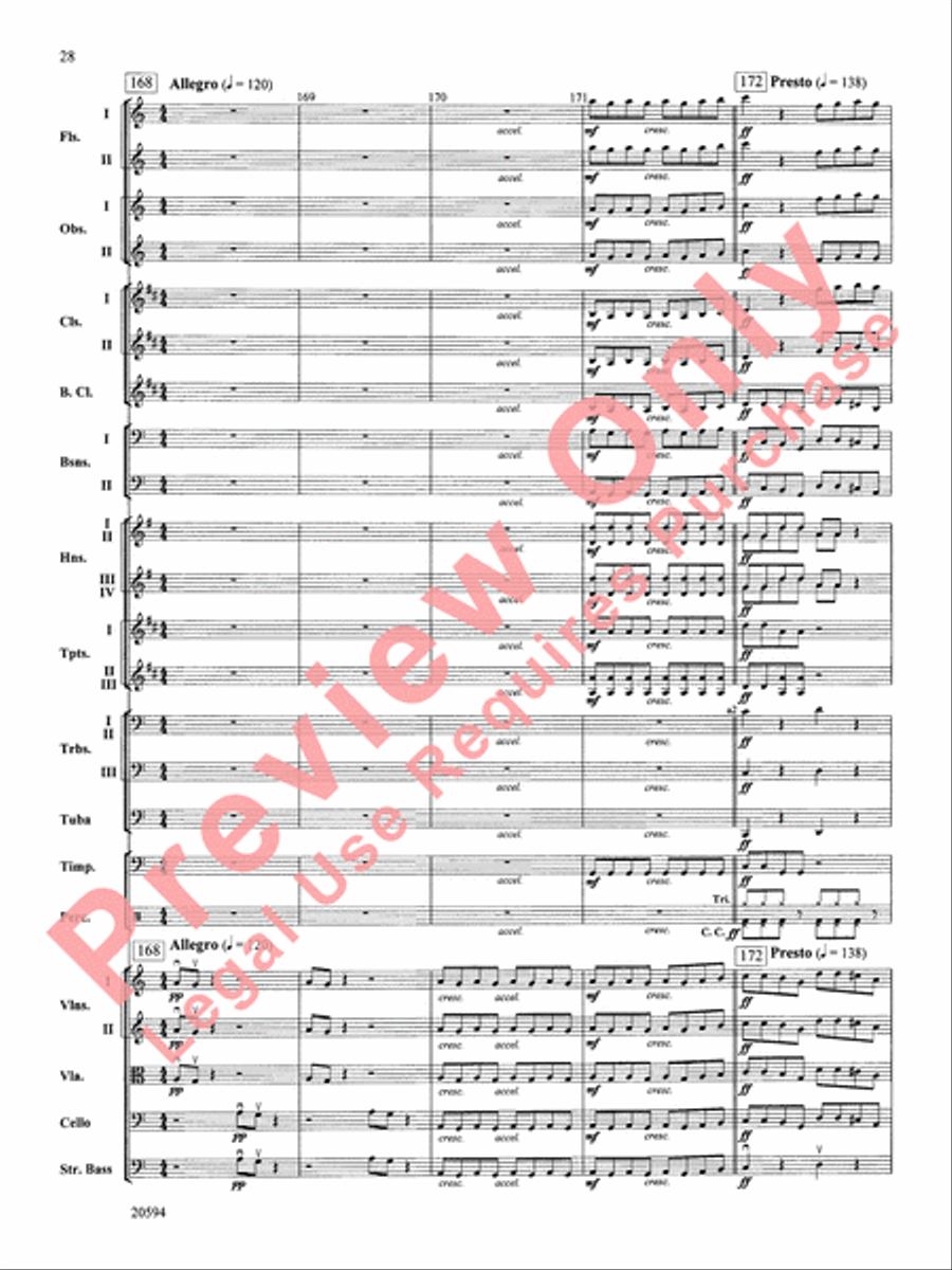 Symphony No. 9 (Fourth Movement) Full Orchestra scores gallery preview page 29