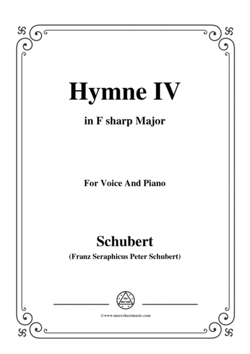 Schubert-Hymne(Hymn) IV,D.662,in F sharp Major,for Voice&Piano image number null
