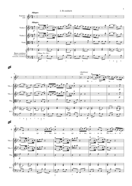 Vivaldi: Magnificat in G minor RV611, (SSA soli, SSAA choir) - Score Only