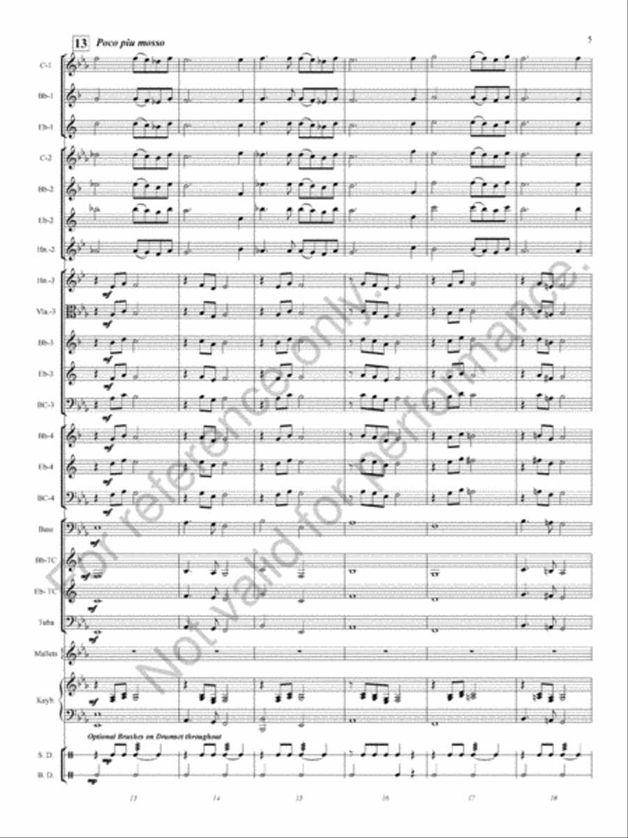 Blue Lake Reflections Blue Lake Reflections Concert Band scores gallery preview page 6