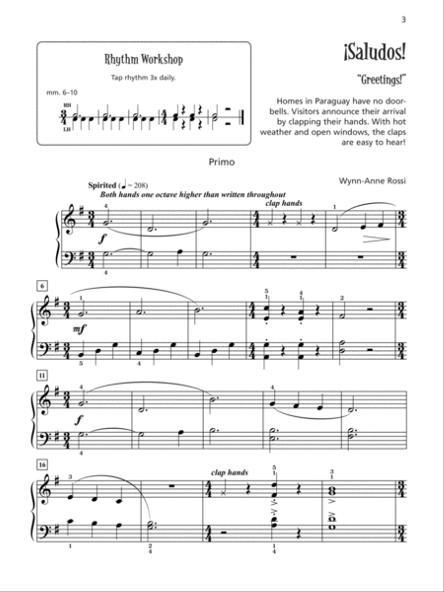 Música Latina para dos 1 & 2 (Value Pack) Easy Piano scores gallery preview page 3