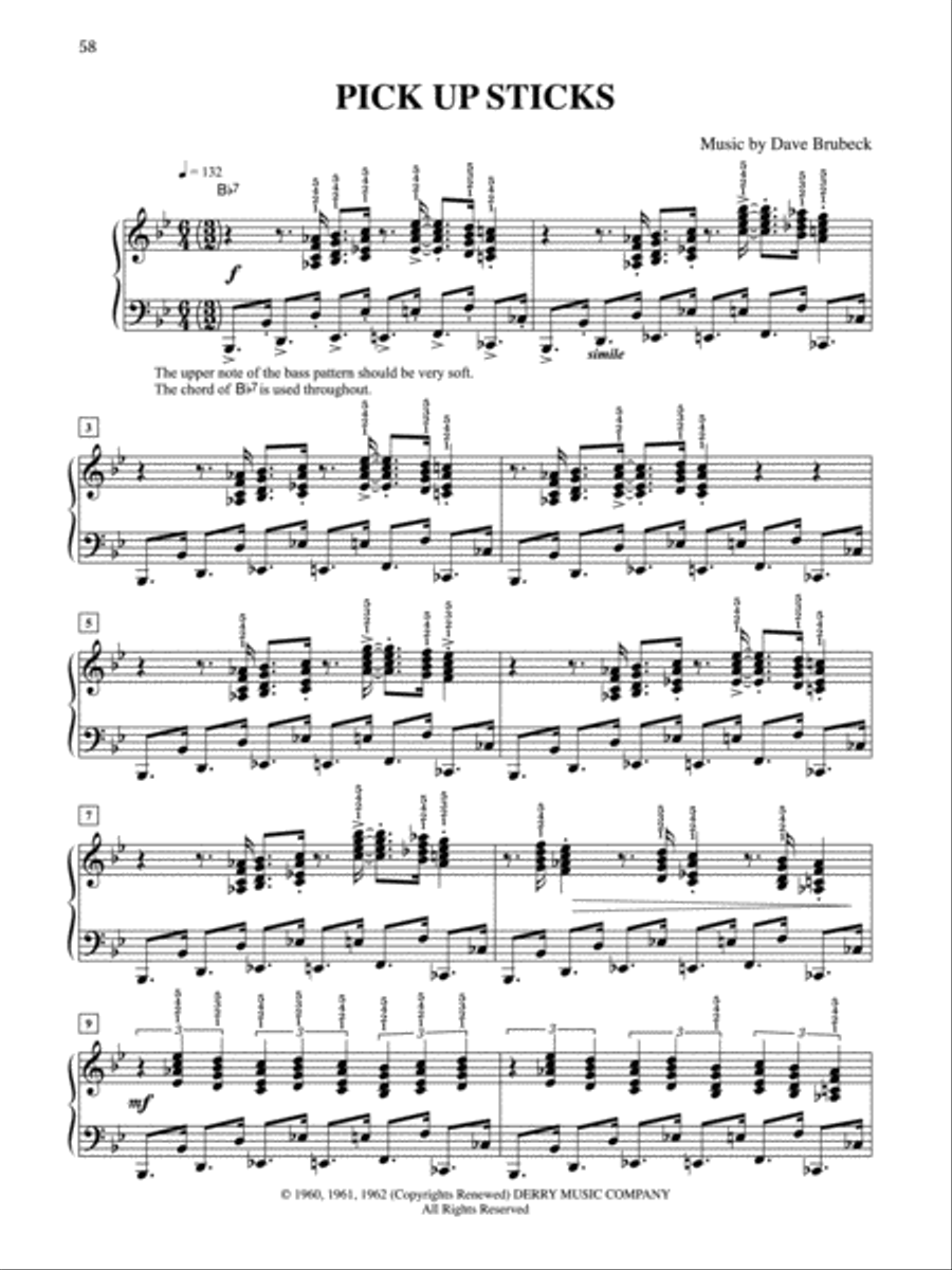 Time Out -- The Dave Brubeck Quartet Piano Solo scores gallery preview page 11