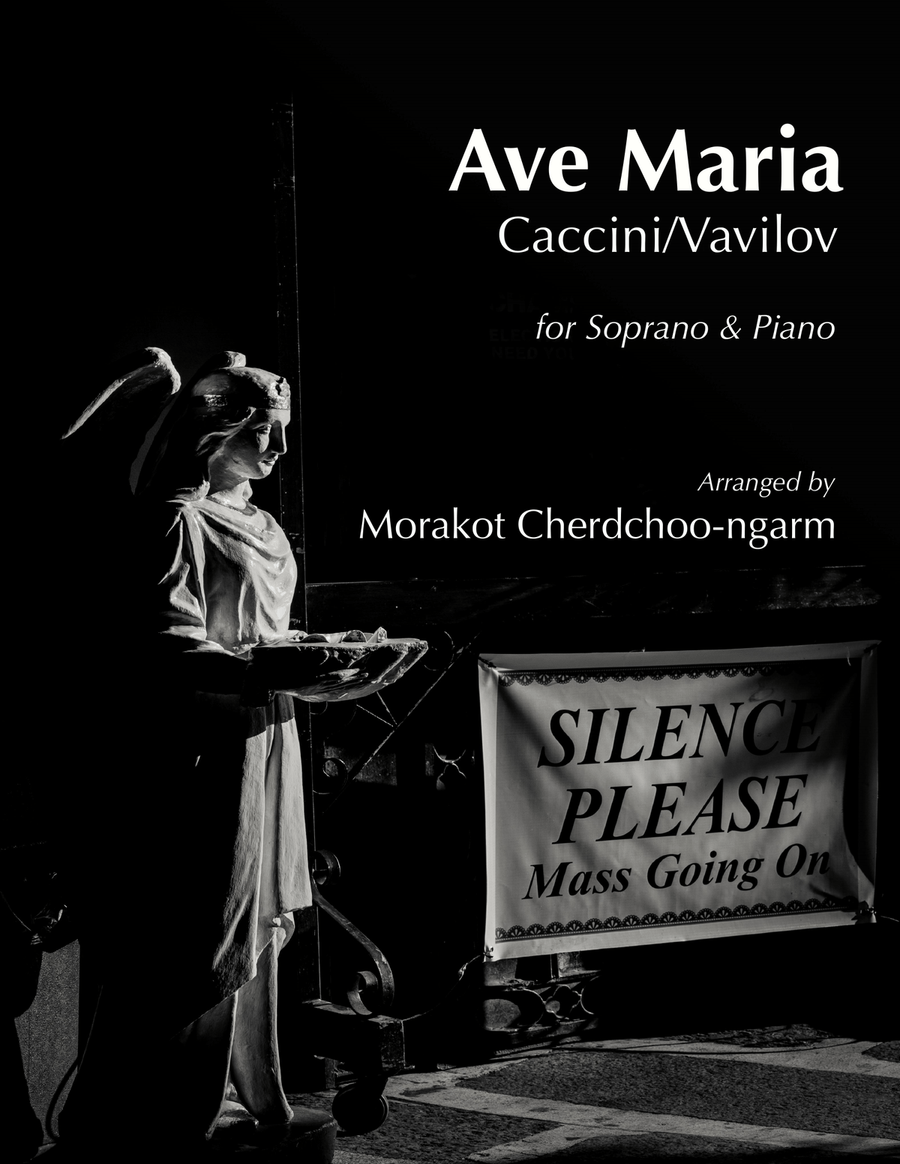 Ave Maria Caccini for Soprano & Piano (G minor) Voice scores gallery preview page 1