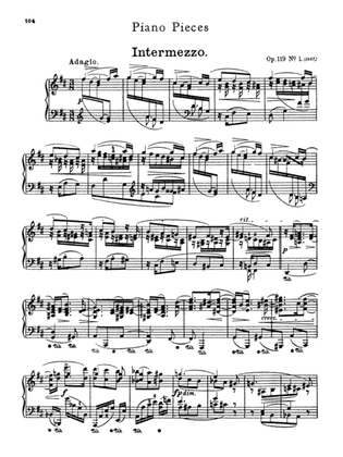 Brahms: Intermezzi, Rhapsody, Op. 119