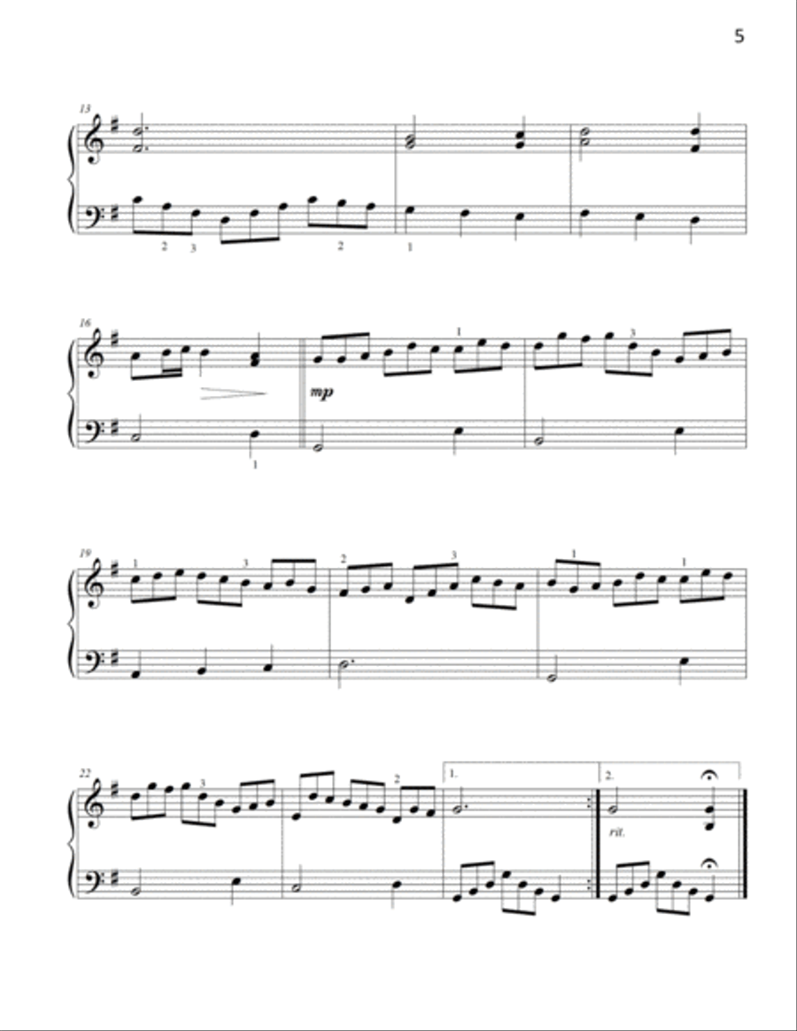Intermediate Classical Favorites - 10 Arrangements for Early to Mid-Intermediate Pianists Piano Solo scores gallery preview page 5