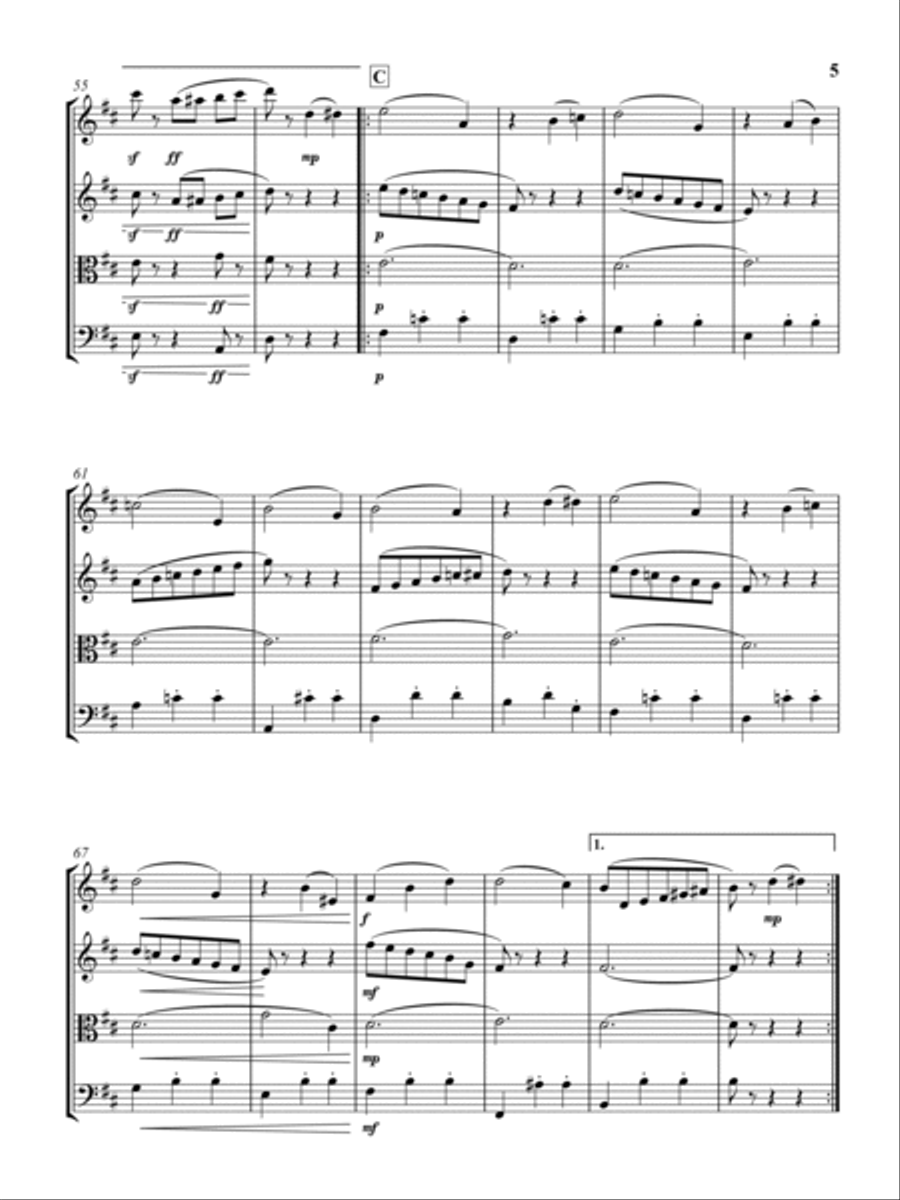 Waltz of the Flowers from The Nutcracker Suite, Op. 71a String Quartet scores gallery preview page 6