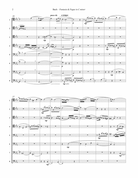 Fantasia & Fugue in C minor BWV 537 for 8-part Trombone Choir