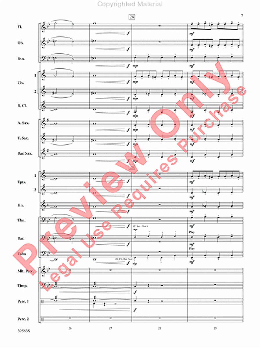 Academic Festival Overture Concert Band scores gallery preview page 8