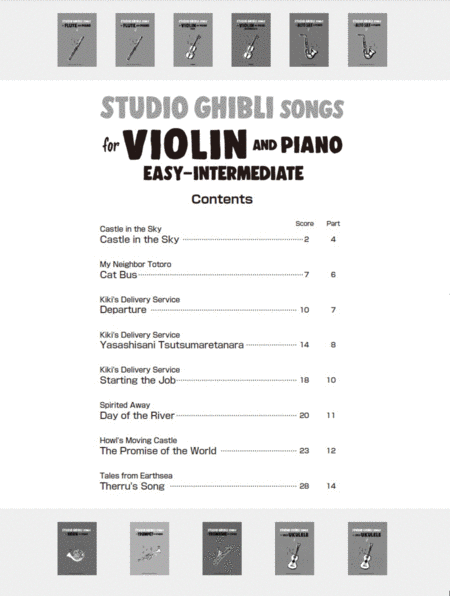 Studio Ghibli Songs for Violin and Piano