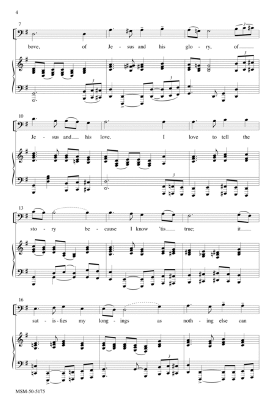 I Love to Tell the Story 4-Part scores gallery preview page 3