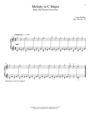 Melody In C Major, Op. 190, No. 16