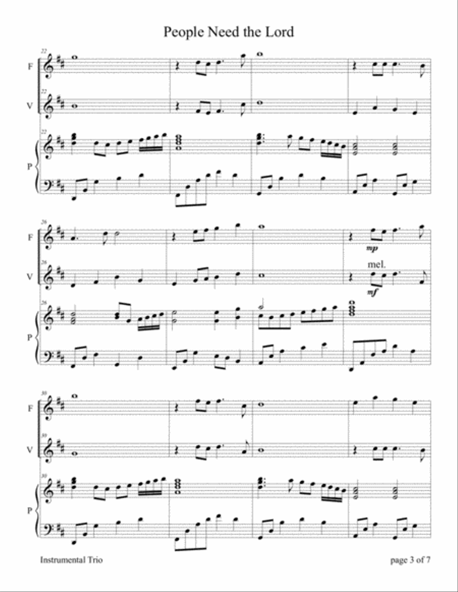 People Need The Lord Flute scores gallery preview page 5