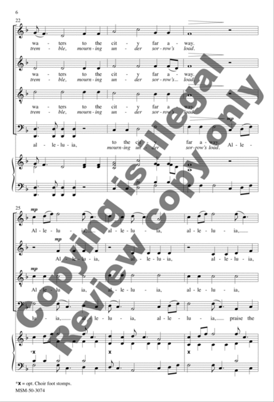 Hark! I Hear the Harps Eternal / Hark, I Hear the Harps Resounding 4-Part scores gallery preview page 6