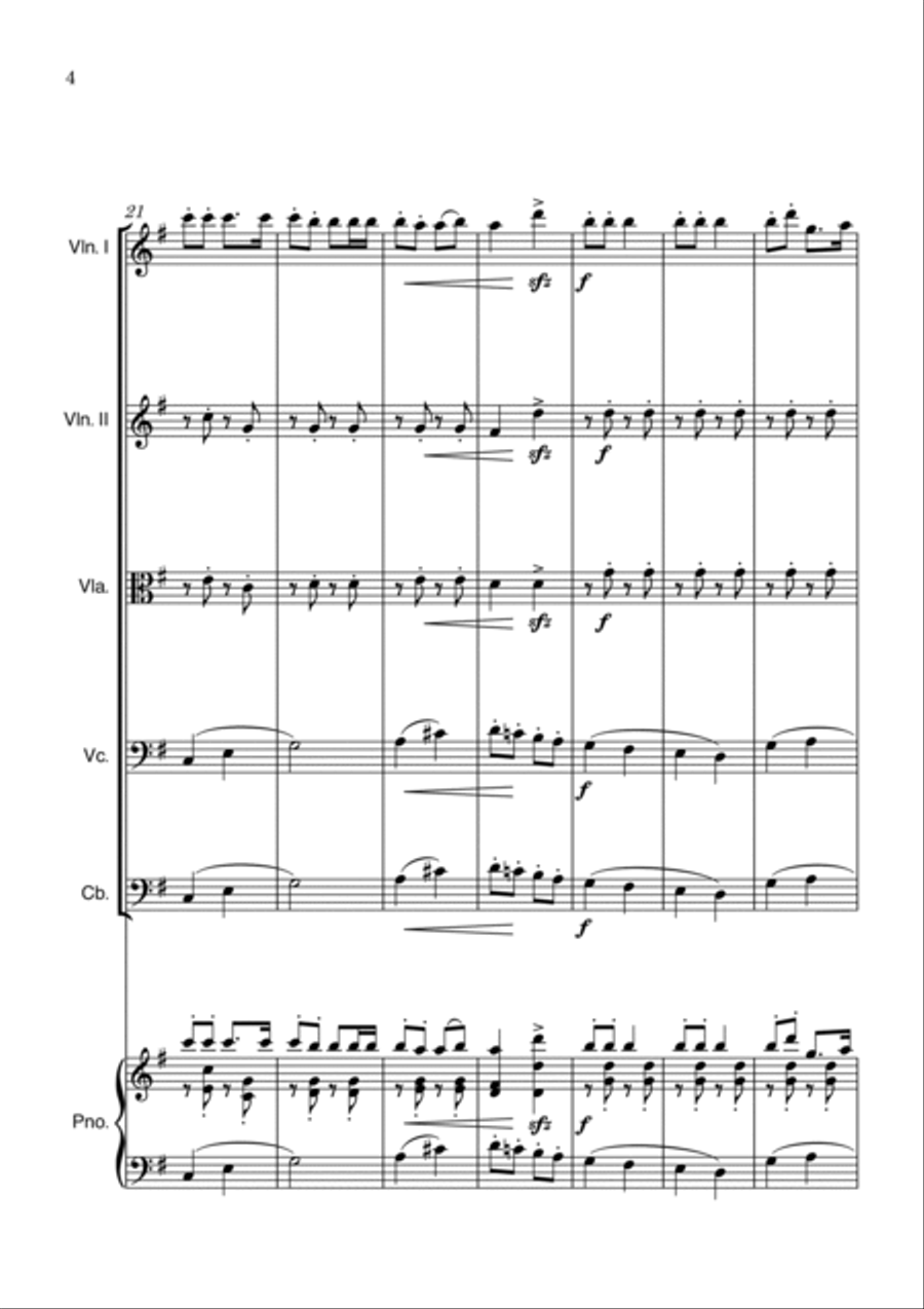 Jingle Bells String Quintet scores gallery preview page 4