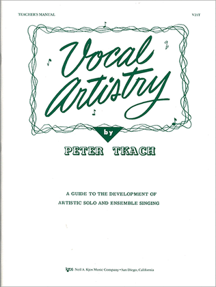 Vocal Artistry, Teacher's Manual