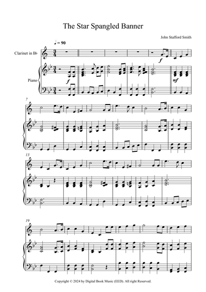 The Star Spangled Banner - John Stafford Smith (Clarinet + Piano) image number null