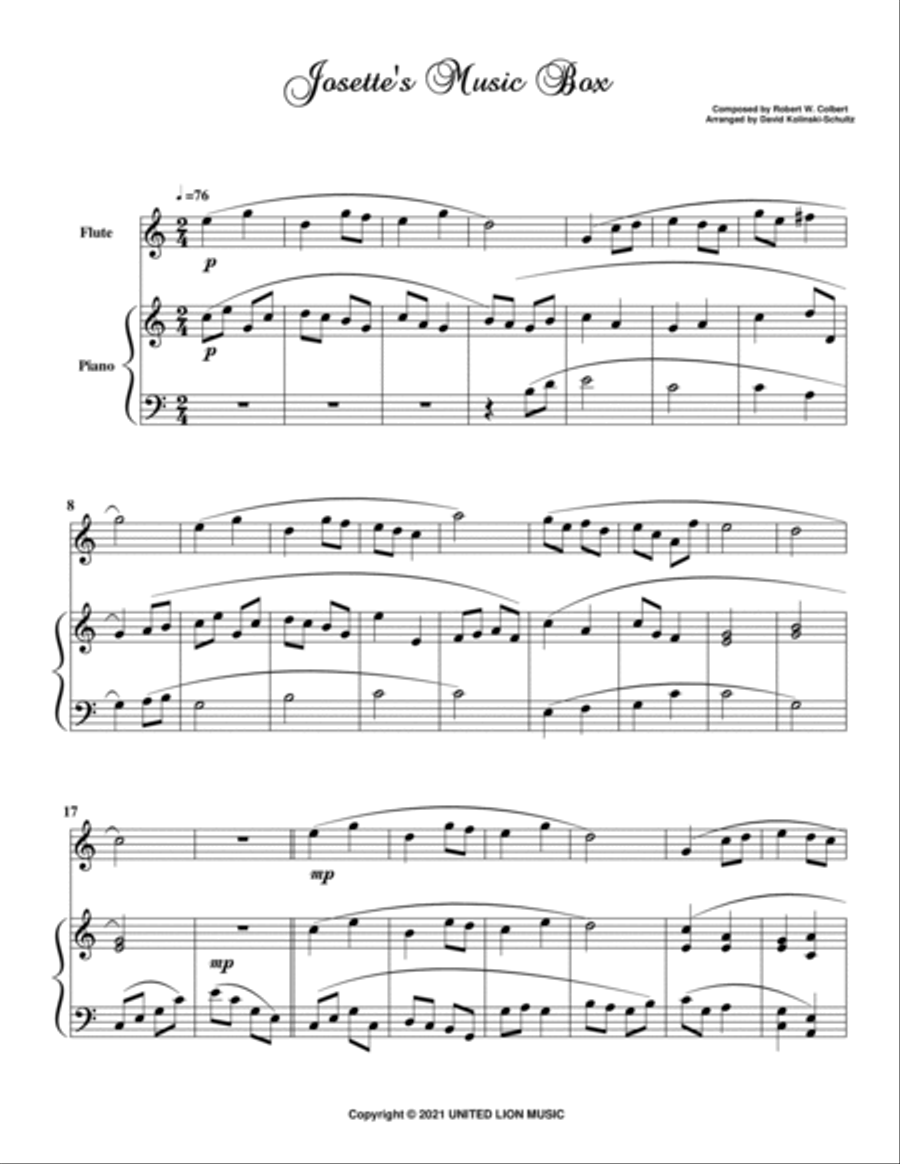 Josette's Music Box Flute scores gallery preview page 3