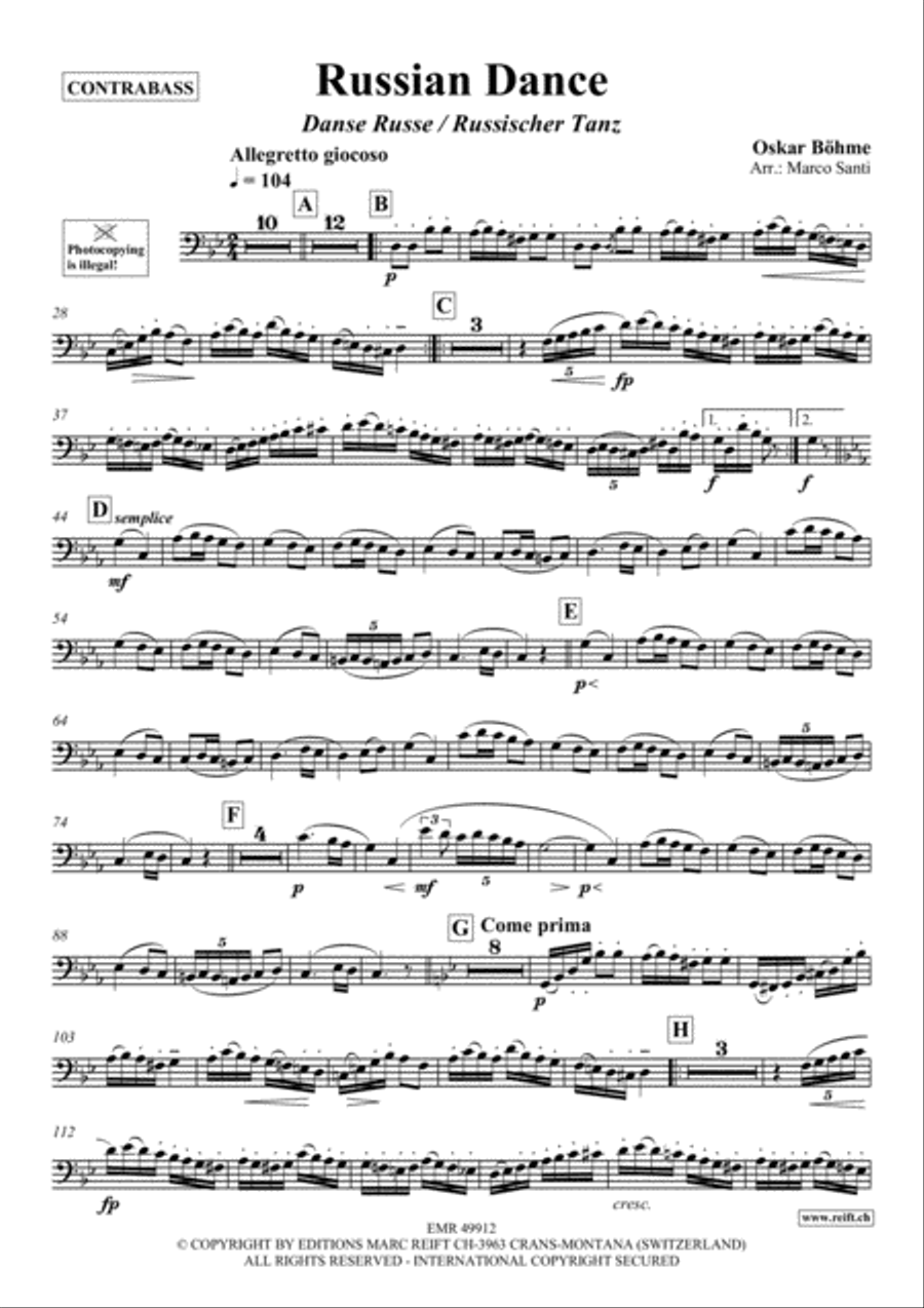 Russian Dance Double Bass scores gallery preview page 2