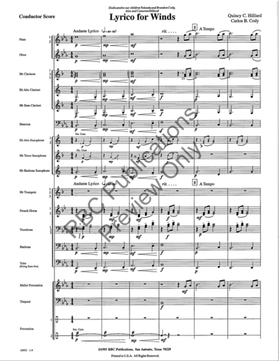 Lyrico For Winds Concert Band scores gallery preview page 4